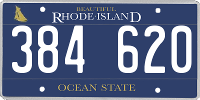 RI license plate 384620