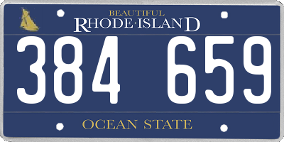 RI license plate 384659