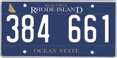 RI license plate 384661