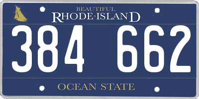 RI license plate 384662