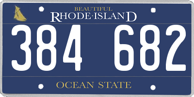 RI license plate 384682