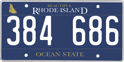 RI license plate 384686