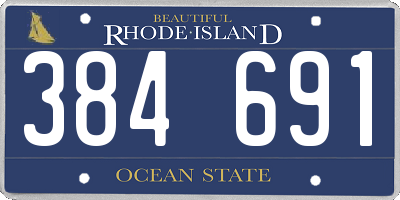 RI license plate 384691