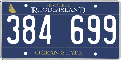 RI license plate 384699