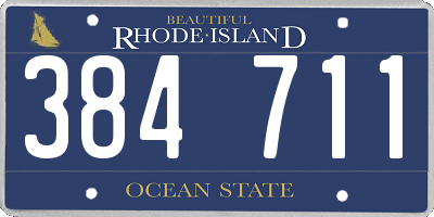 RI license plate 384711