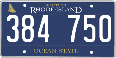 RI license plate 384750