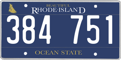 RI license plate 384751