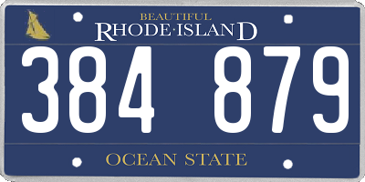 RI license plate 384879
