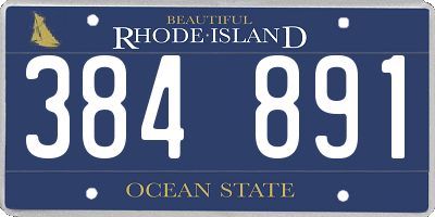 RI license plate 384891