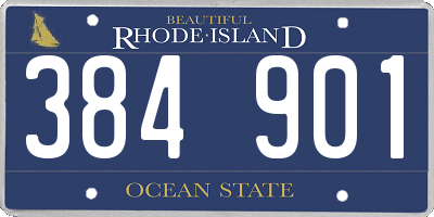RI license plate 384901
