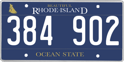 RI license plate 384902