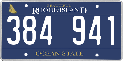 RI license plate 384941