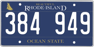 RI license plate 384949