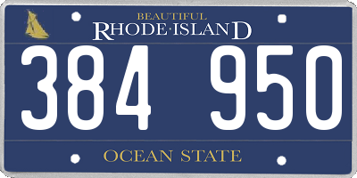 RI license plate 384950