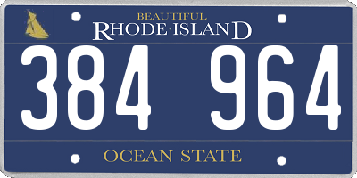 RI license plate 384964