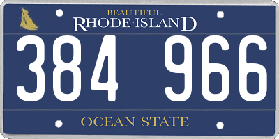 RI license plate 384966