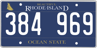 RI license plate 384969