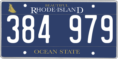 RI license plate 384979