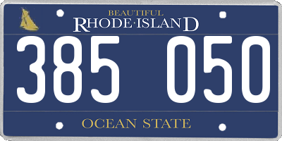 RI license plate 385050