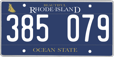 RI license plate 385079