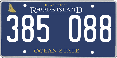 RI license plate 385088