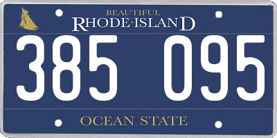 RI license plate 385095