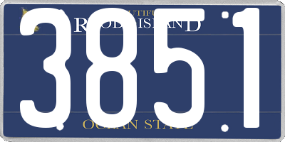 RI license plate 3851