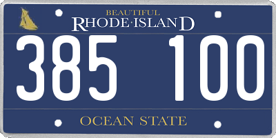 RI license plate 385100