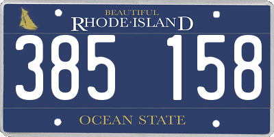RI license plate 385158