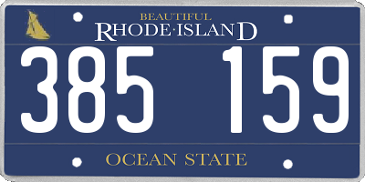 RI license plate 385159