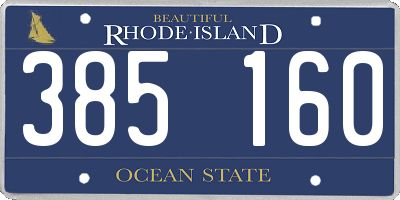 RI license plate 385160
