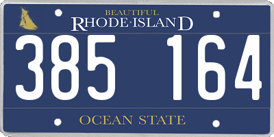 RI license plate 385164