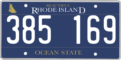 RI license plate 385169