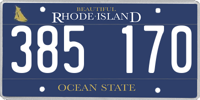 RI license plate 385170
