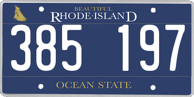 RI license plate 385197