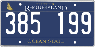 RI license plate 385199