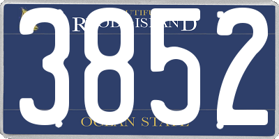 RI license plate 3852