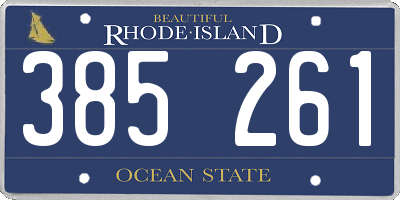 RI license plate 385261
