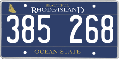 RI license plate 385268