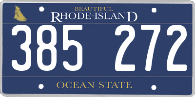 RI license plate 385272