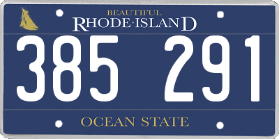 RI license plate 385291