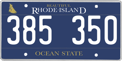 RI license plate 385350