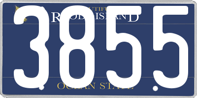 RI license plate 3855
