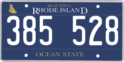 RI license plate 385528
