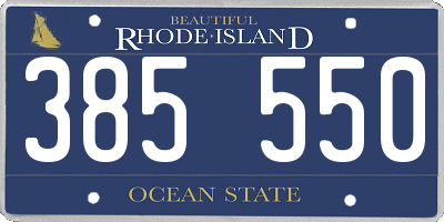 RI license plate 385550