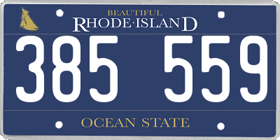 RI license plate 385559