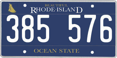 RI license plate 385576