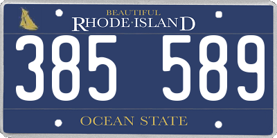 RI license plate 385589