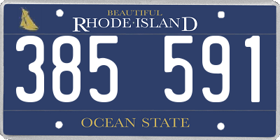 RI license plate 385591