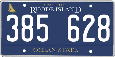 RI license plate 385628